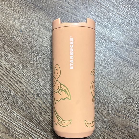 Starbucks Other - Starbucks Peach and Gold Floral Tumbler